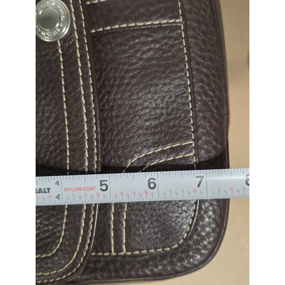 COACH Y2K Chelsea Flap Bag Brown Pebble Leather F12336 EUC - Picture 14 of 16